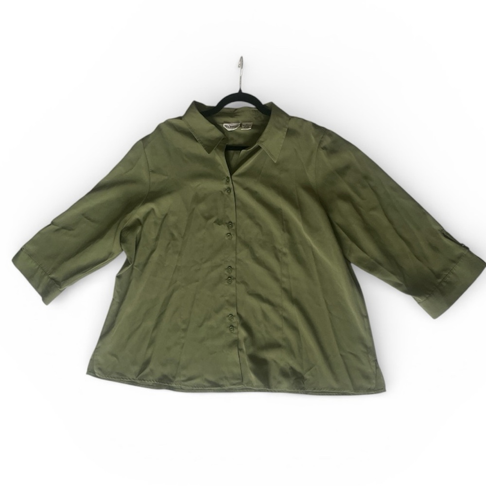 Apparenza Kids Button Down Shirt in Forest Green